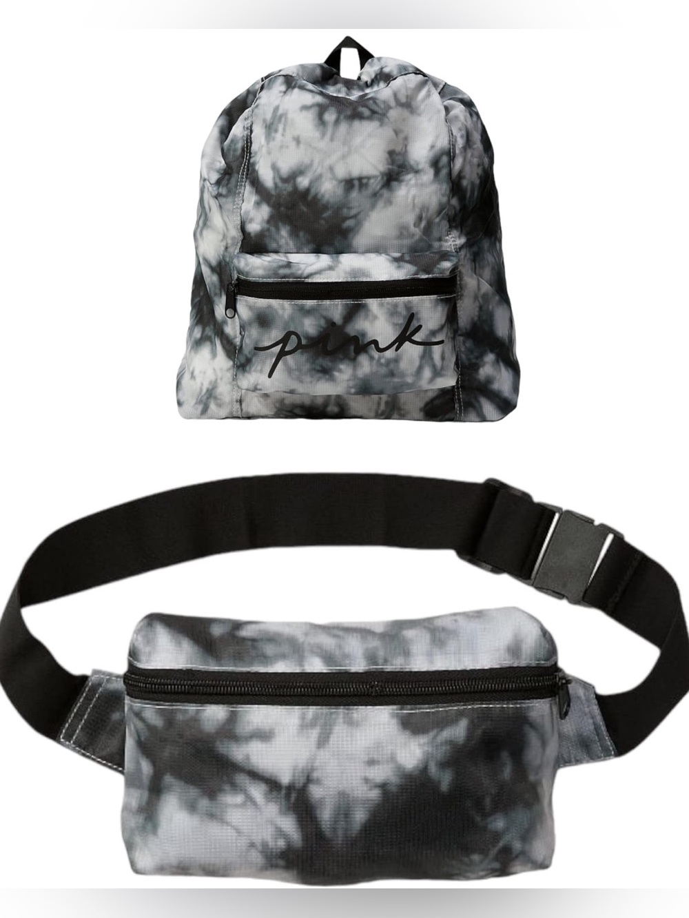 NWT Victoria's Secret PINK Tie Dye Packable Backpack Fanny Pack Bag